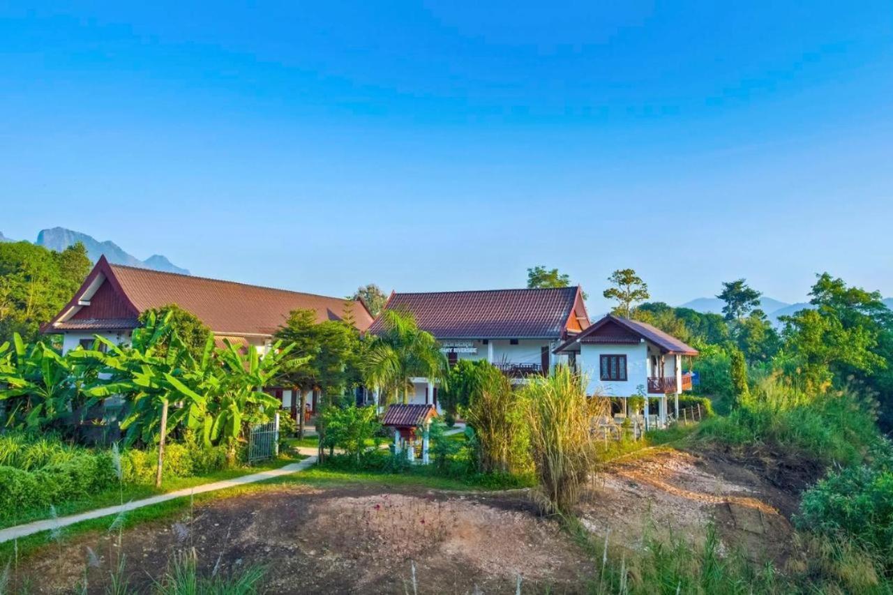 Riverside Garden Hostel Vang Vieng Dış mekan fotoğraf